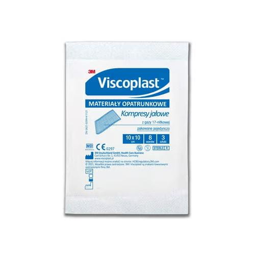 Przejdź do produktu kompres gazowy jałowy 10x10 cm viscoplast 3 szt.