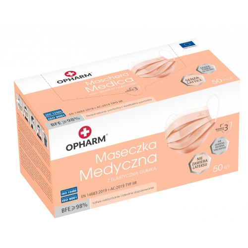 Przejdź do produktu maska chirurgiczna włókninowa na gumce pomarańczowa 50szt