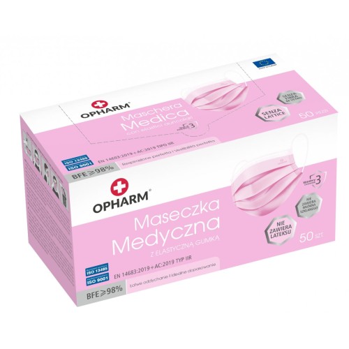 Przejdź do produktu maska chirurgiczna włókninowa na gumce różowa 50szt