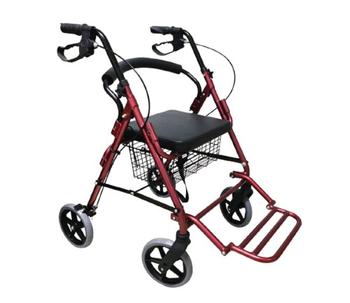 Przejdź do produktu ar 022 podpórka rehabilitacyjna 4-kołowa – aluminiowa. comfort ar-022 bordowy