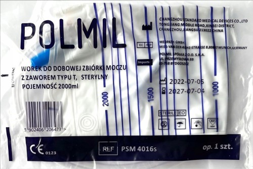 Przejdź do produktu sterylny worek do zbiórki moczu  2000 ml 10 szt