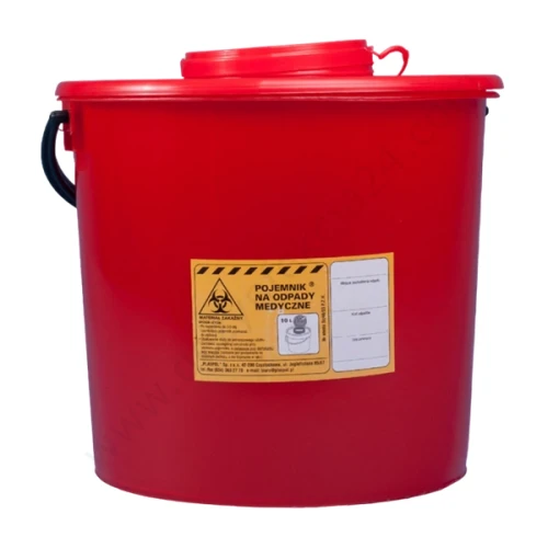 Przejdź do produktu pojemnik na odpady medyczne  10l w kolorze czerwonym 20szt