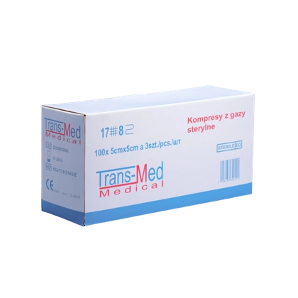 Przejdź do produktu kompres gazowy jałowy  5x5cm trans-med. 17n8w 3szt.