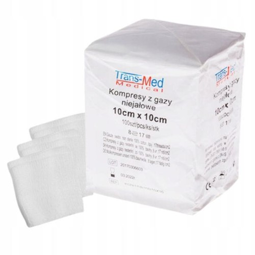 Przejdź do produktu kompres gazowy niejałowy 10x10cm trans-med. 13n8w 100szt.