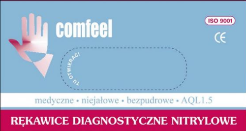 Przejdź do produktu comfeel rękawice nitrylowe bezpudrowe rozmiar s 100szt